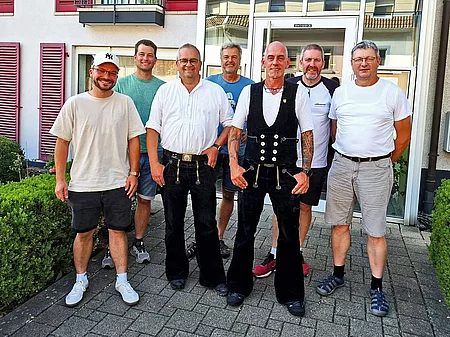 der neu gewählte Vorstand: v.l.n.r: Jannik Schneider, Markus Helmle, Matthias Bär, Harald Fotteler, Jochen Maurer, Frank Moosbrugger, Stefan Stratz, es fehlt: Marc Bühler
